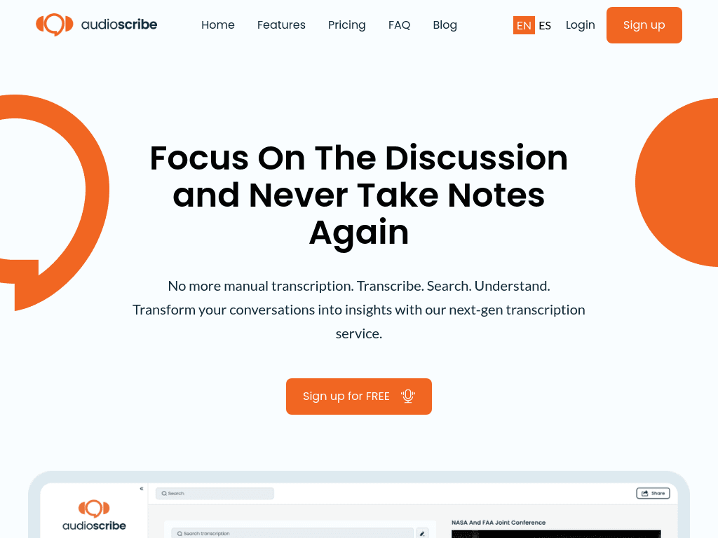 AudioScribe screenshot
