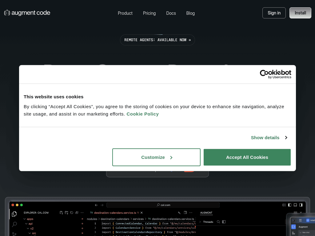 AugmentCode screenshot