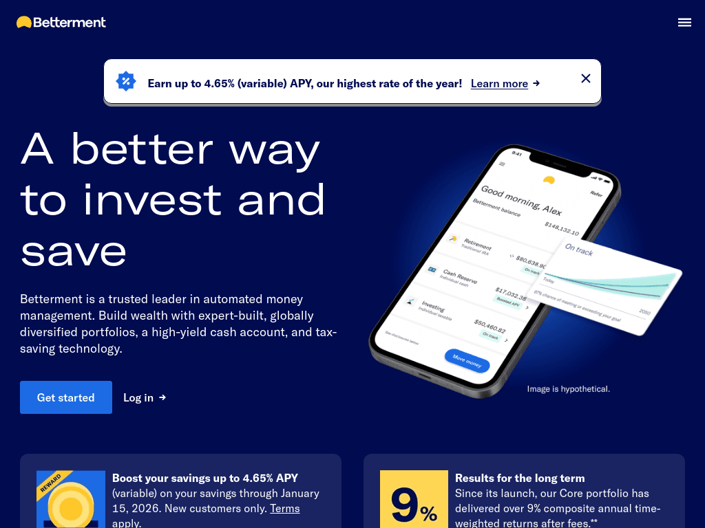 Betterment screenshot