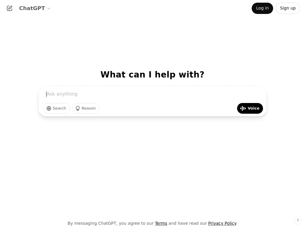 ChatGPT screenshot