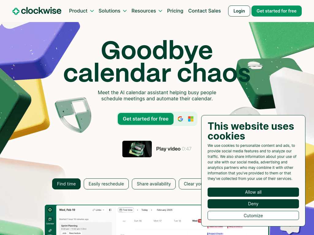 Clockwise screenshot