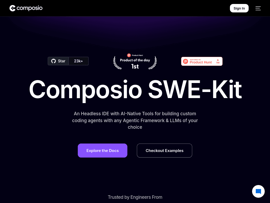 Composio SWE-Kit screenshot
