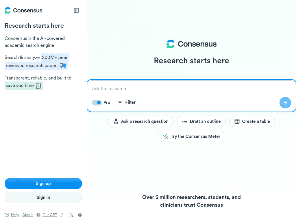 Consensus screenshot
