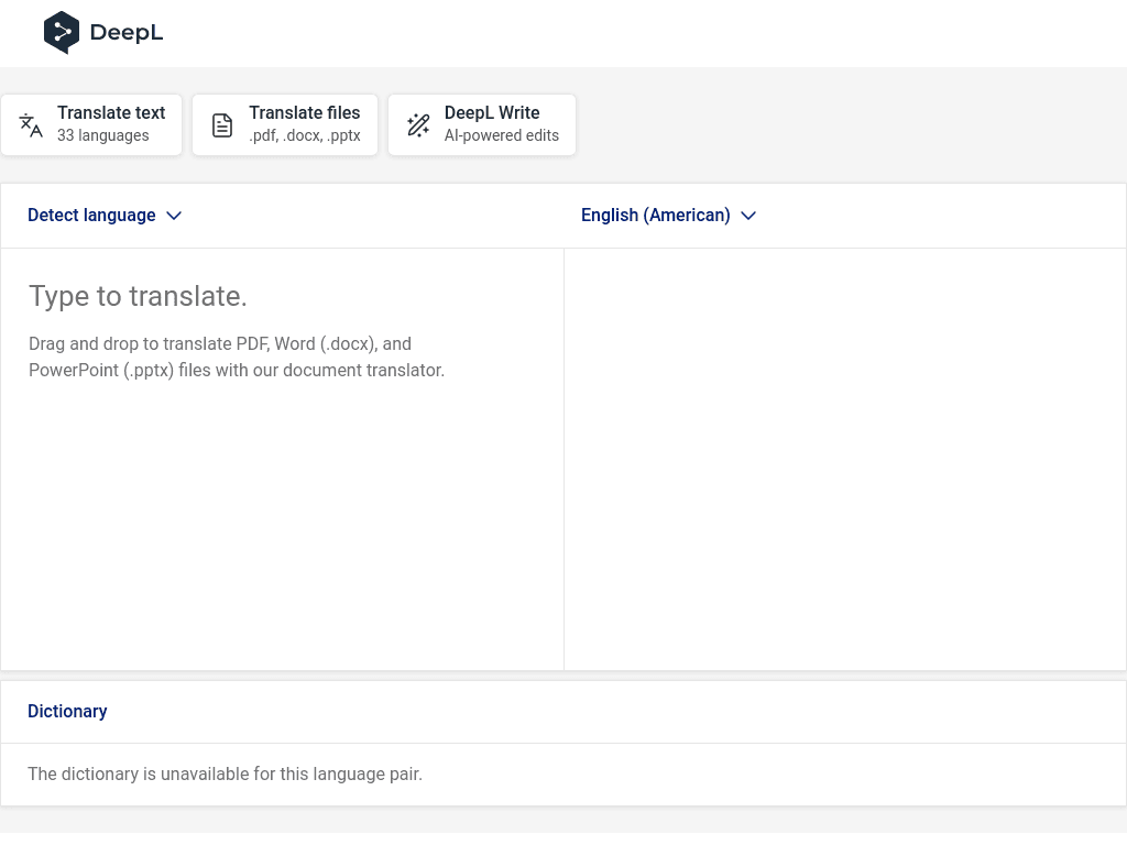 DeepL Translator screenshot