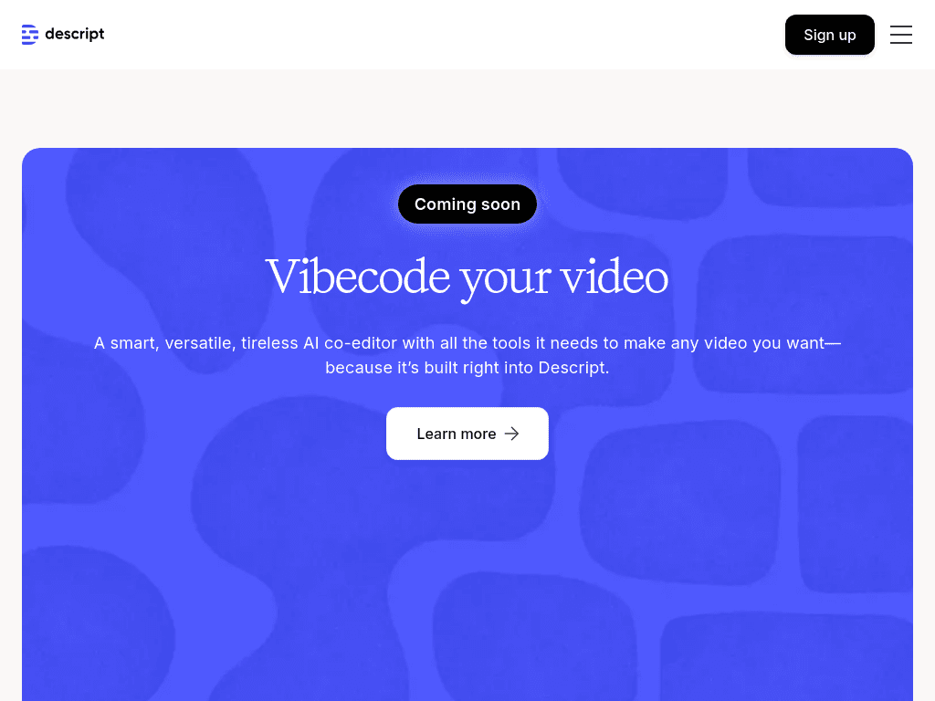 Descript screenshot