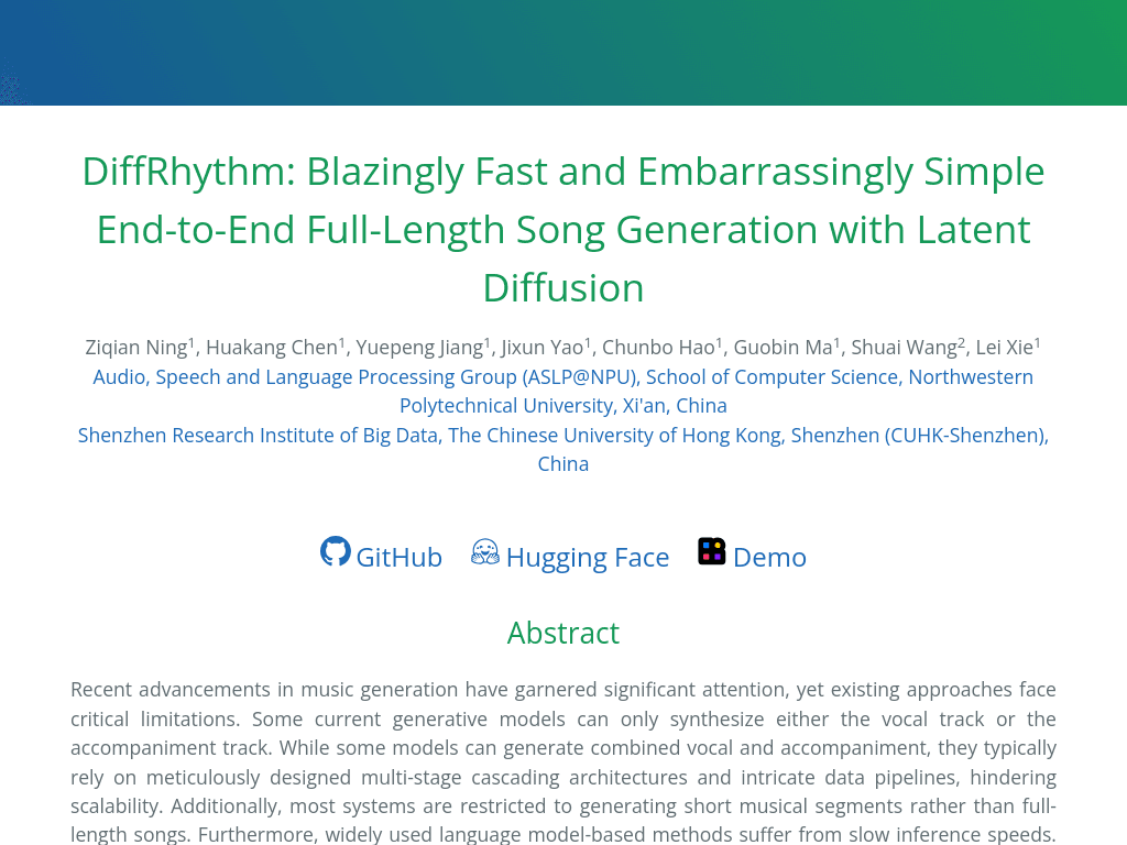 DiffRhythm screenshot