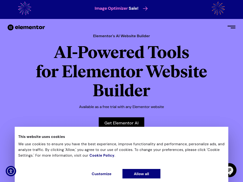 Elementor AI Website Builder screenshot