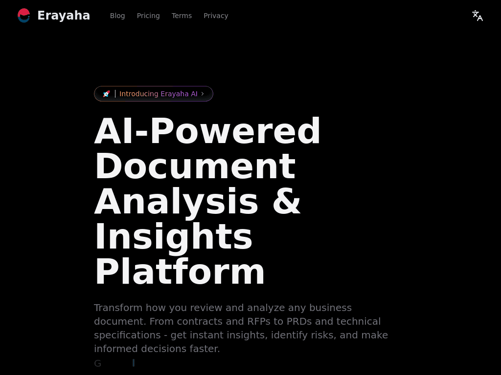 Erayaha.ai screenshot