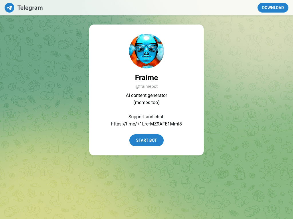Fraime screenshot