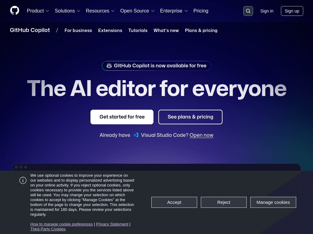 GitHub Copilot screenshot