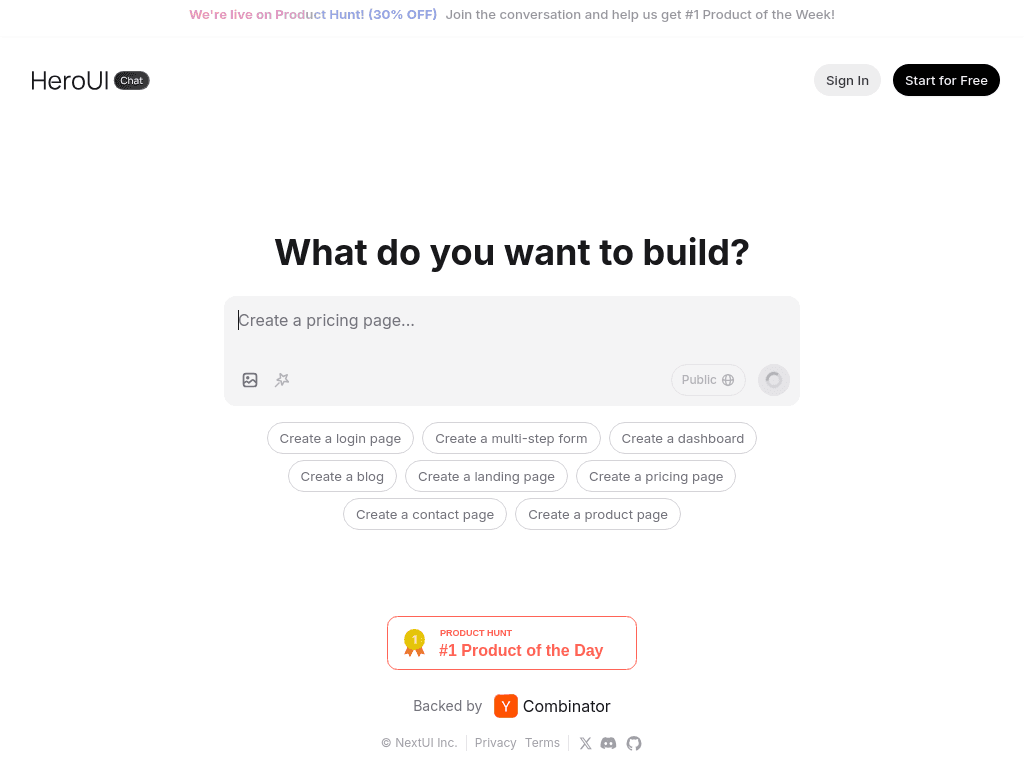 HeroUI Chat screenshot