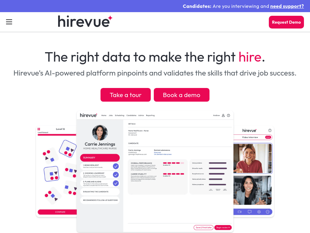 HireVue screenshot