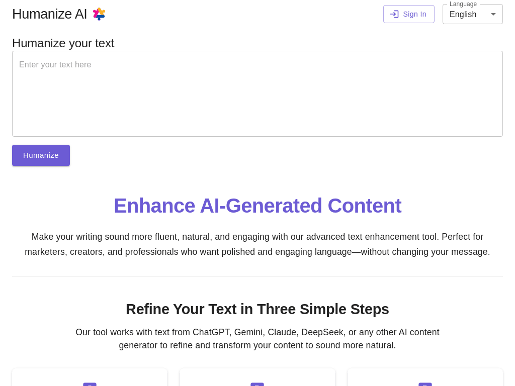 Humanize AI screenshot
