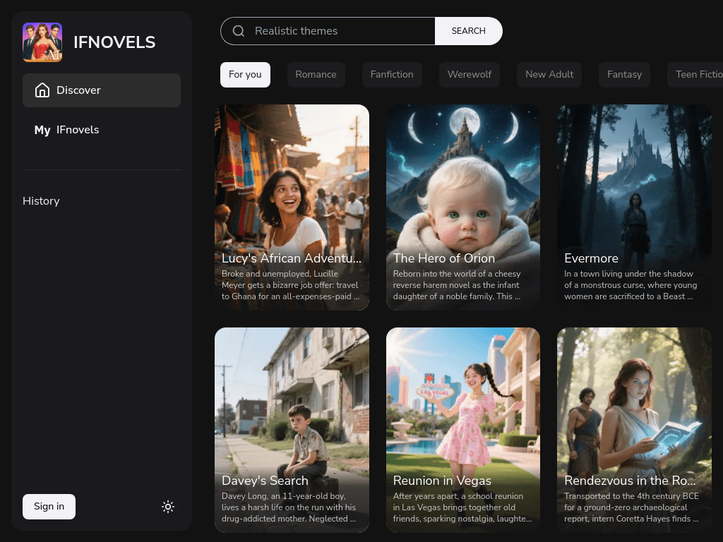IFNovels screenshot