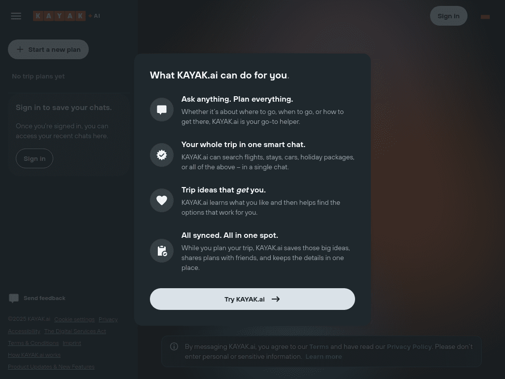 Kayak.ai screenshot