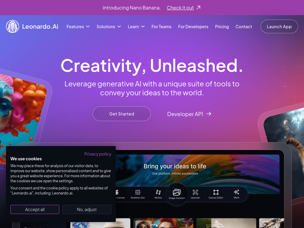 Leonardo AI screenshot