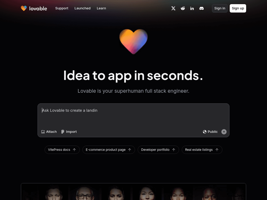 Lovable screenshot