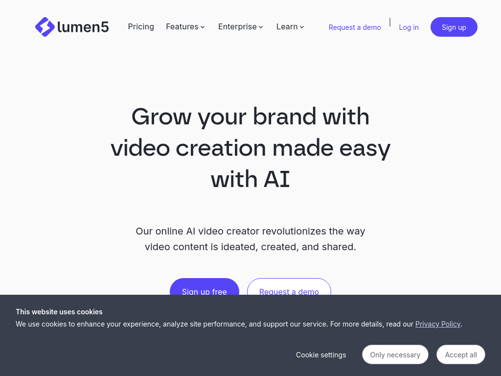 Lumen5 screenshot