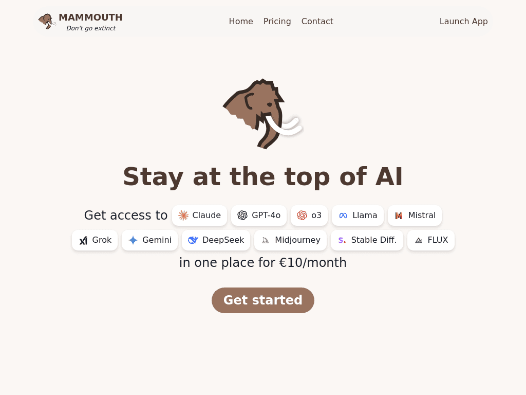 MAMMOUTH screenshot