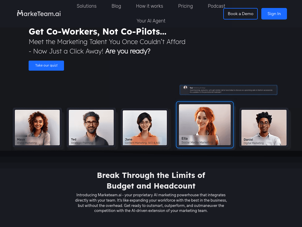 MarkeTeam AI screenshot