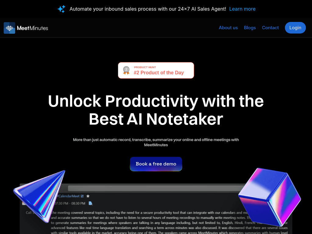 MeetMinutes screenshot