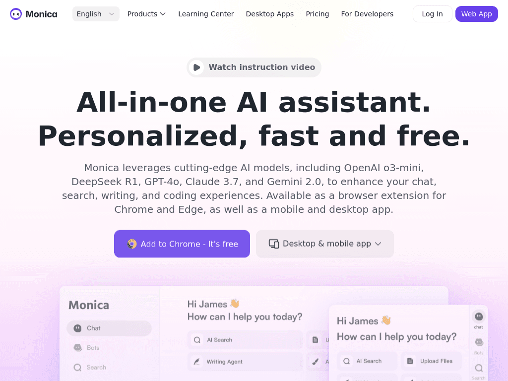 Monica screenshot