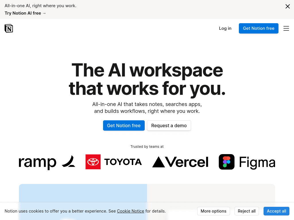 Notion AI screenshot