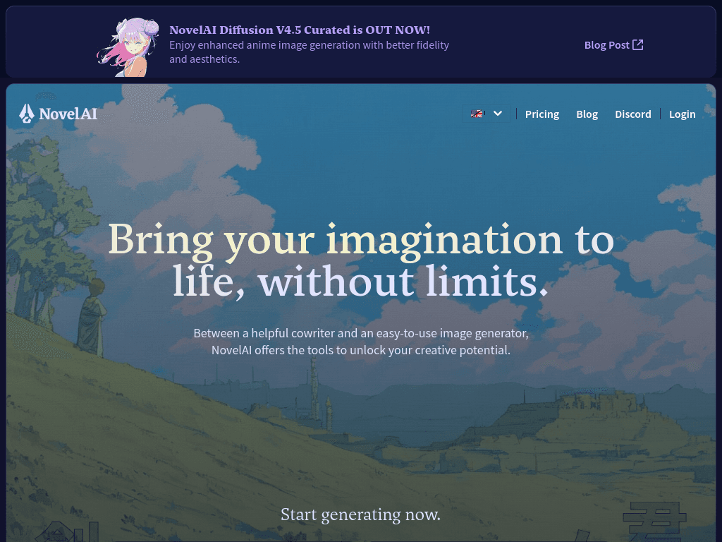 NovelAI screenshot