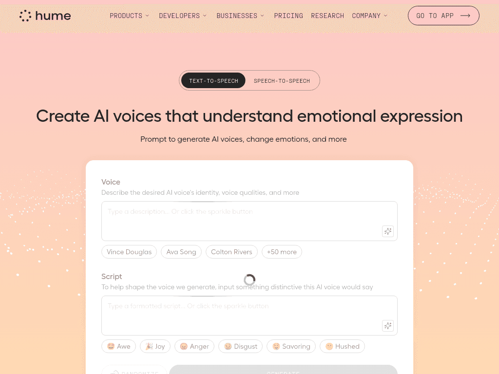 Octave TTS screenshot