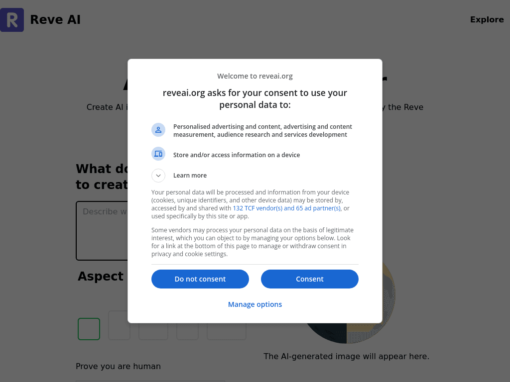 Reve AI screenshot