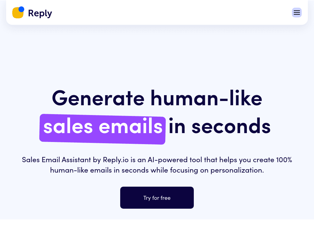Sales Email Assistant by Reply.io screenshot