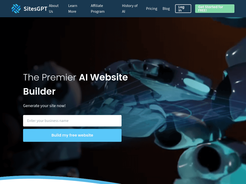 SitesGPT screenshot