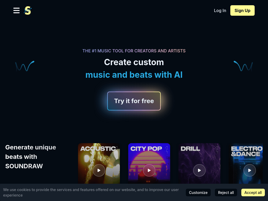Soundraw screenshot