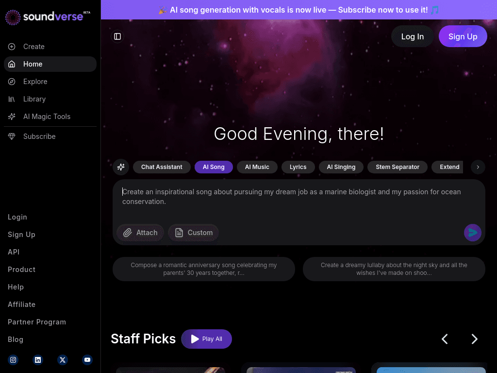 SoundVerse screenshot