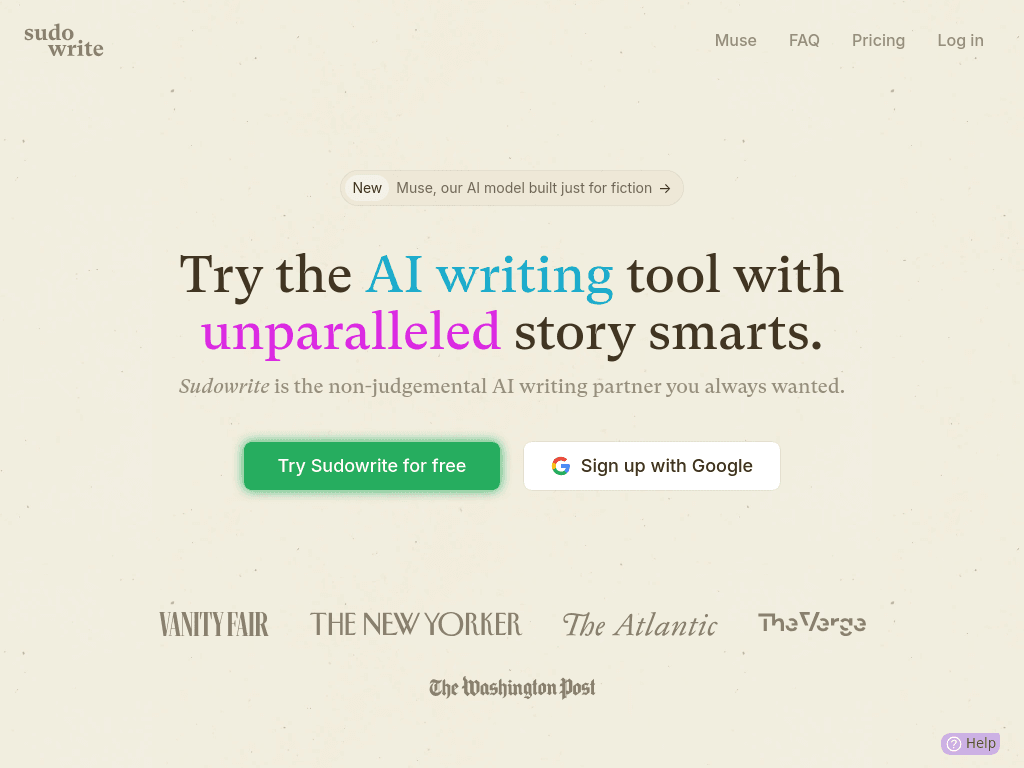 Sudowrite screenshot