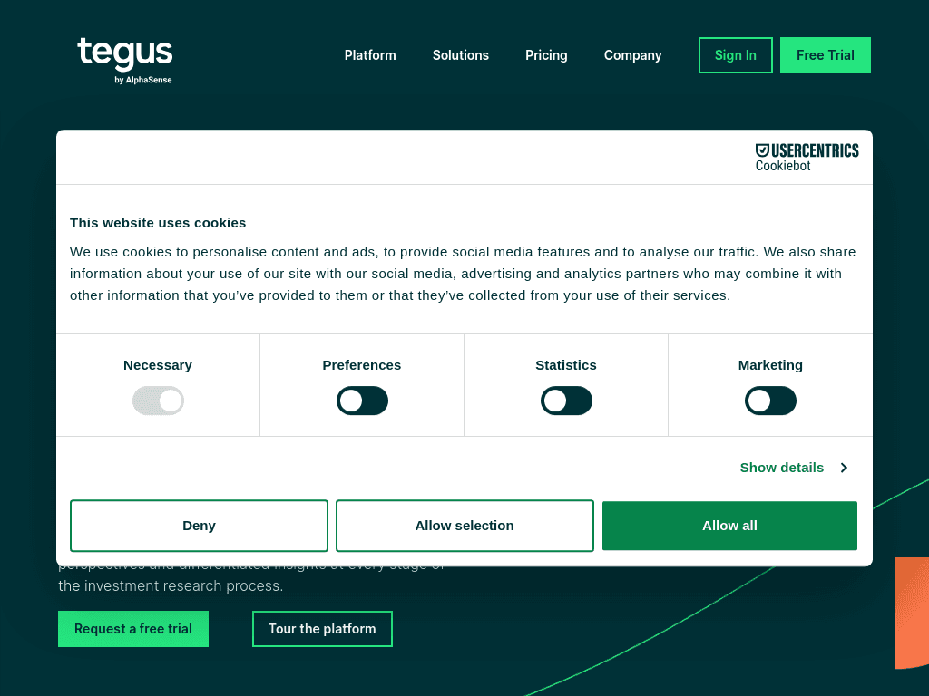 Tegus screenshot