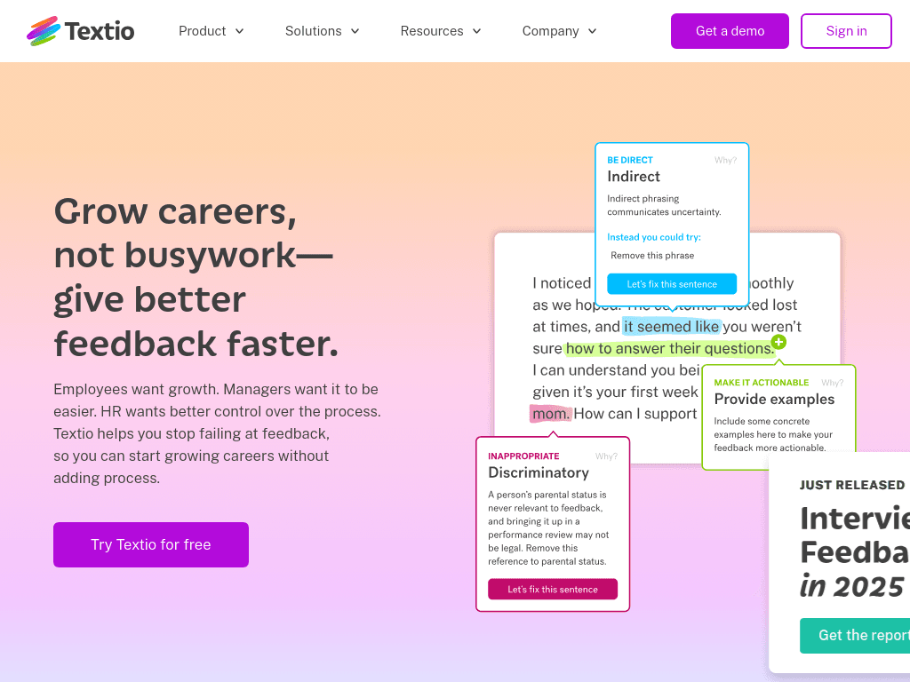 Textio screenshot