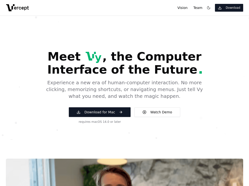Vercept screenshot