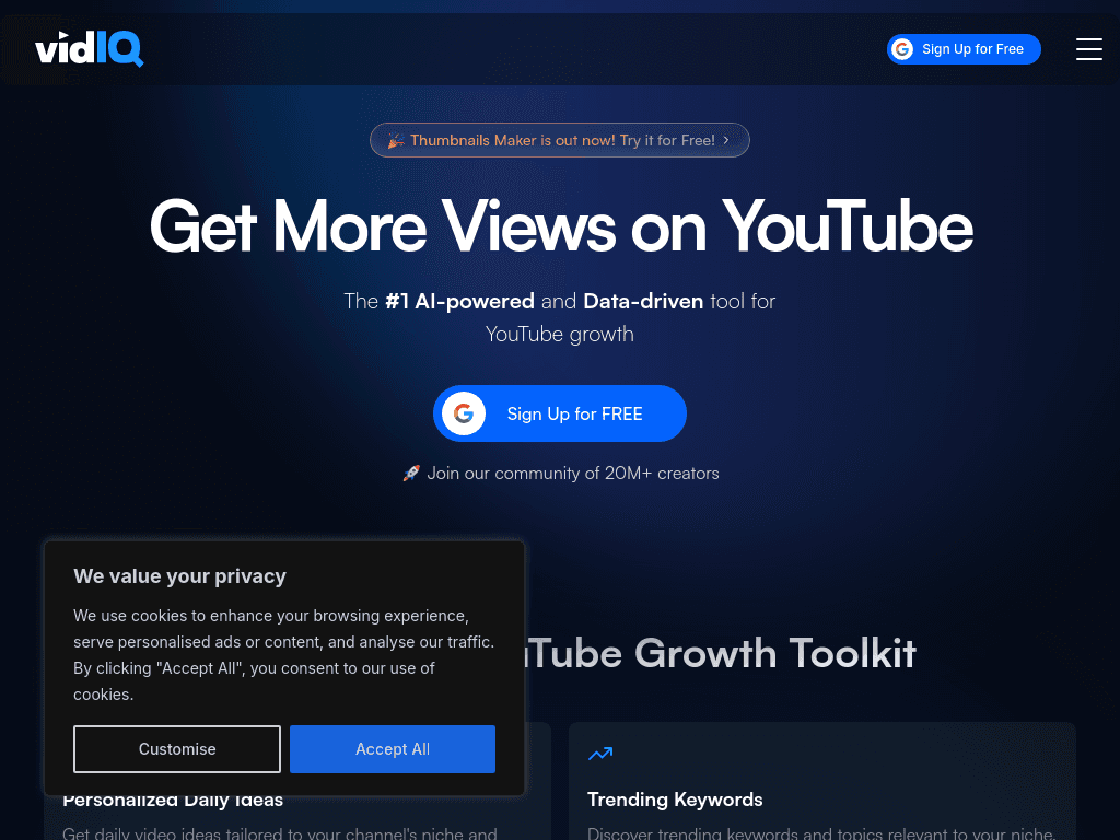vidIQ screenshot
