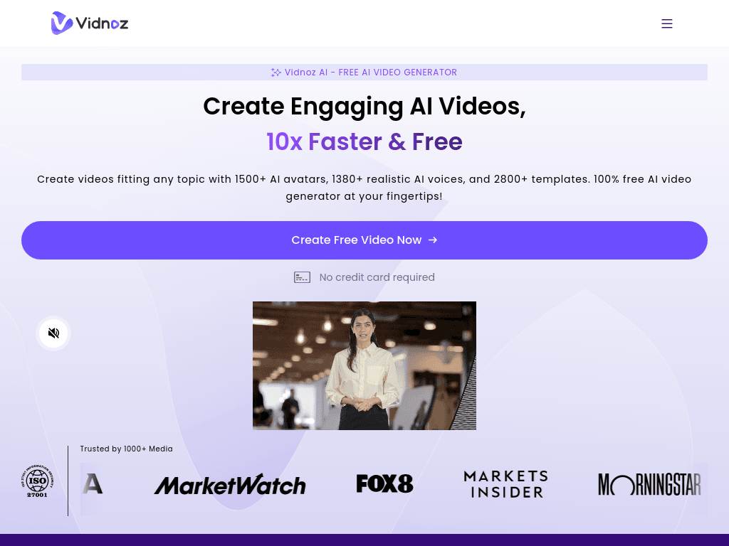 Vidnoz screenshot