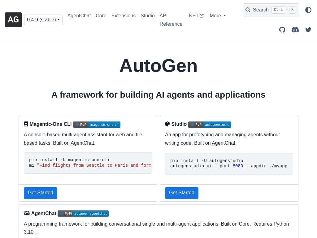 AutoGen screenshot 1