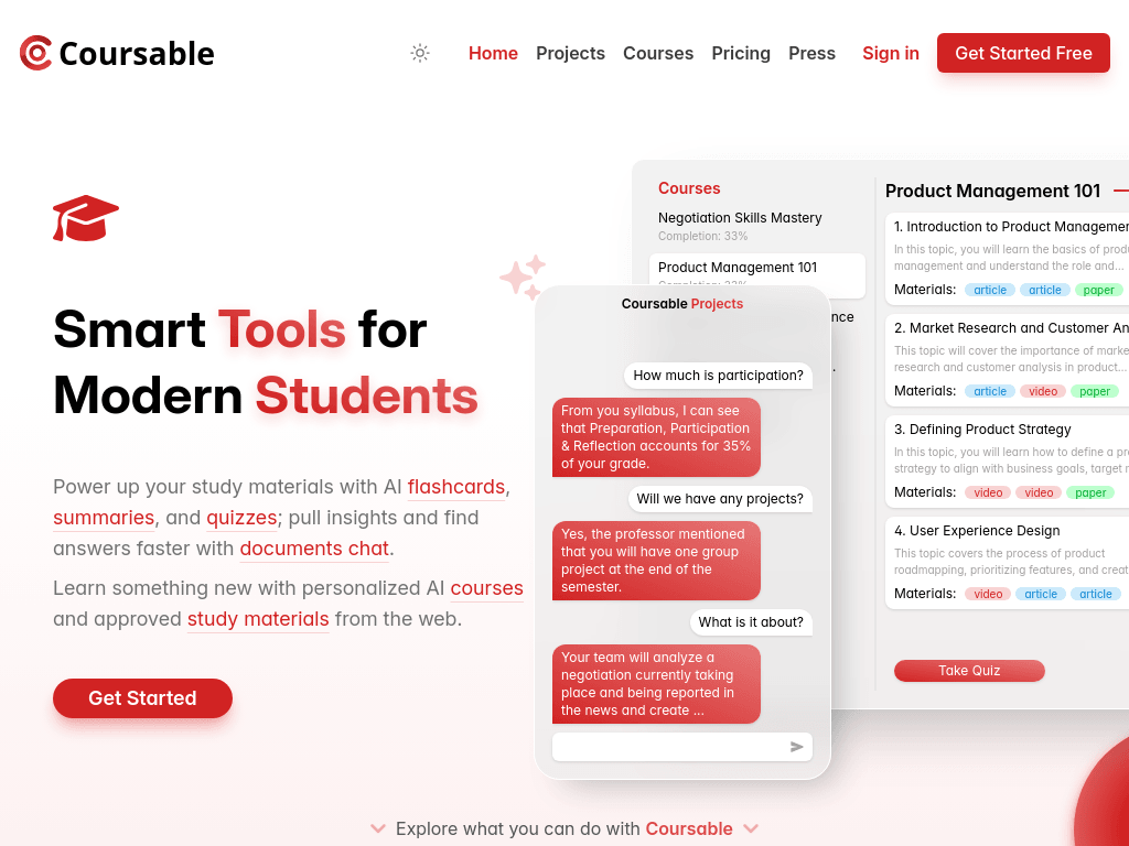 Coursable screenshot 1