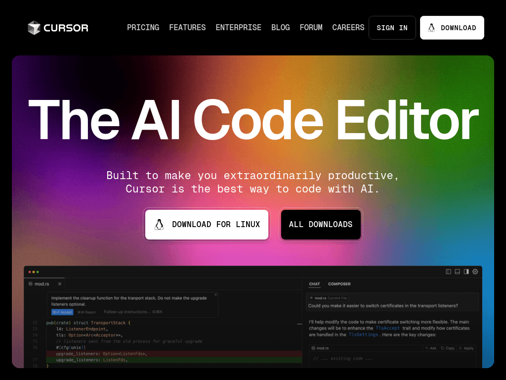 Cursor screenshot 1