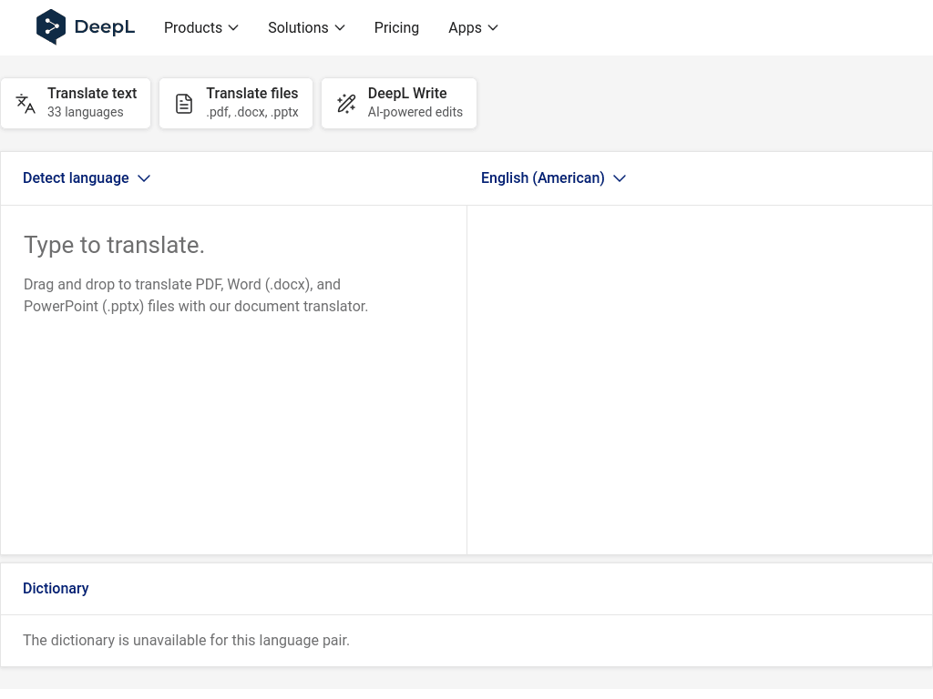 DeepL screenshot 1