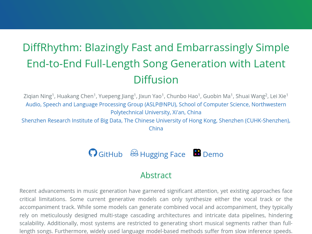 DiffRhythm screenshot 1