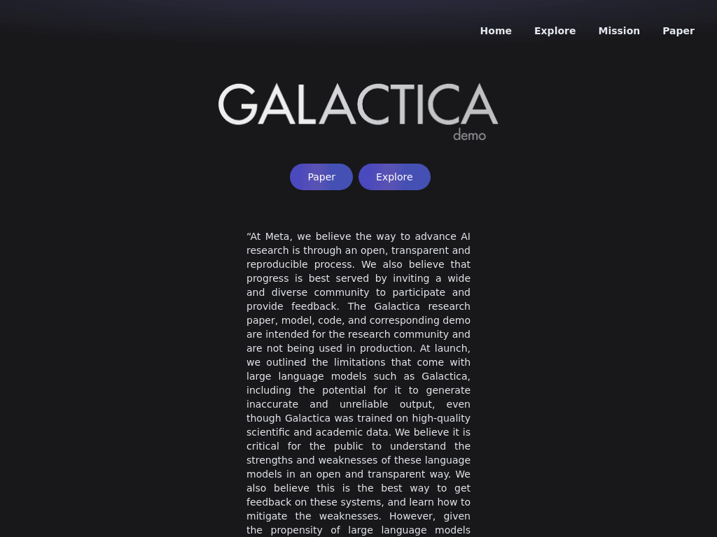 Galactica screenshot 1