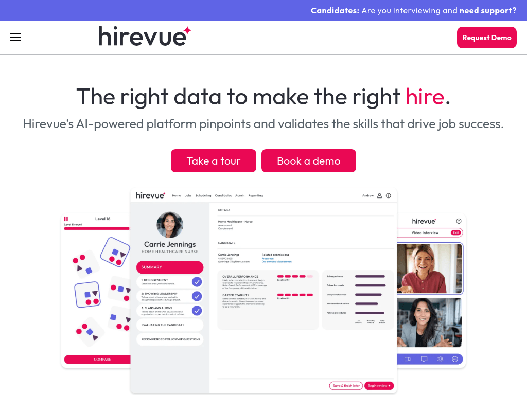 HireVue screenshot 1