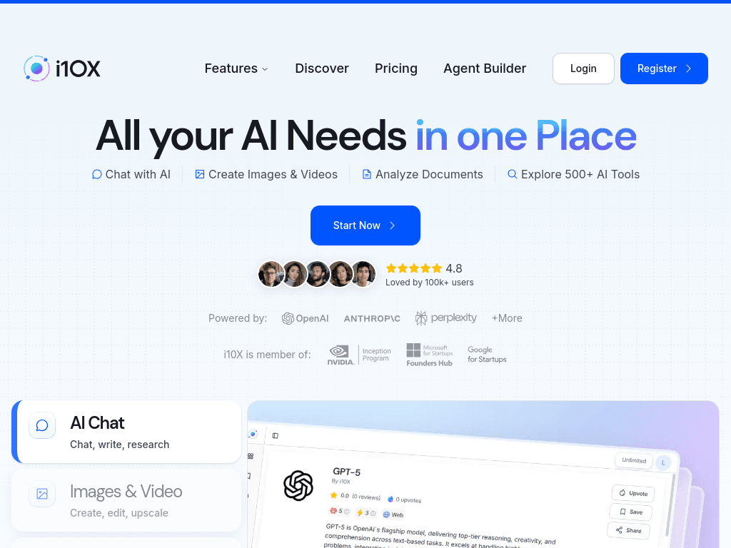 i10x.ai screenshot