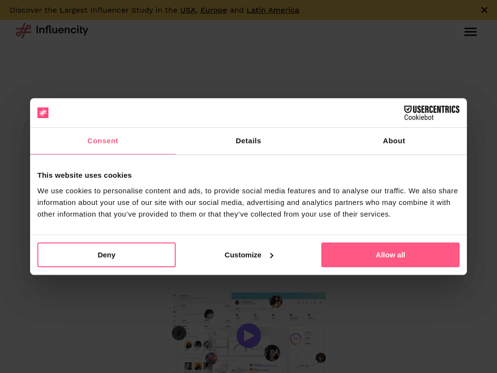 Influencity screenshot 1