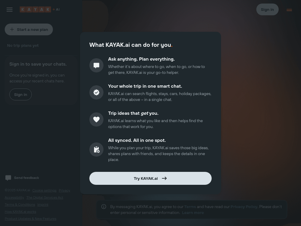 Kayak.ai screenshot